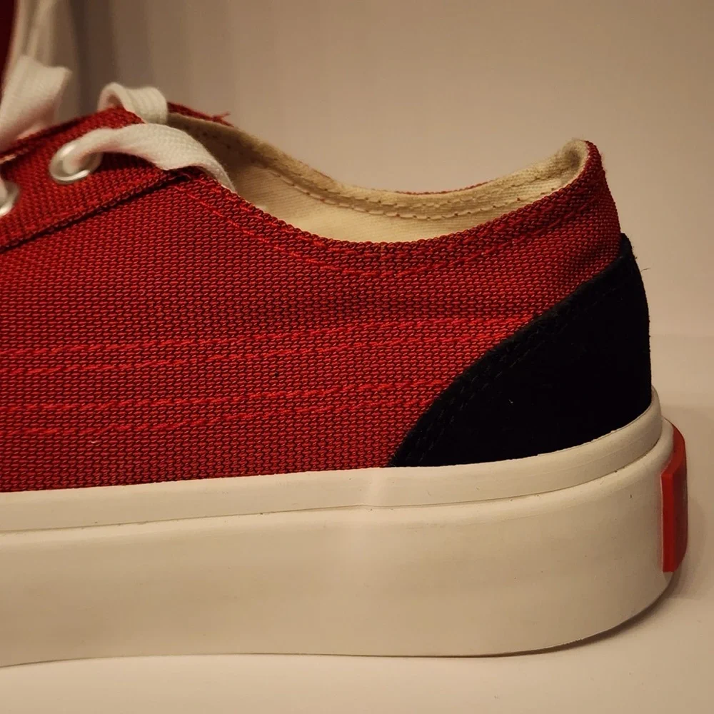 Article No. Red 1007-02 Sneakers Red Canvas with White Accents Men’s Size 8 - Picture 13 of 15